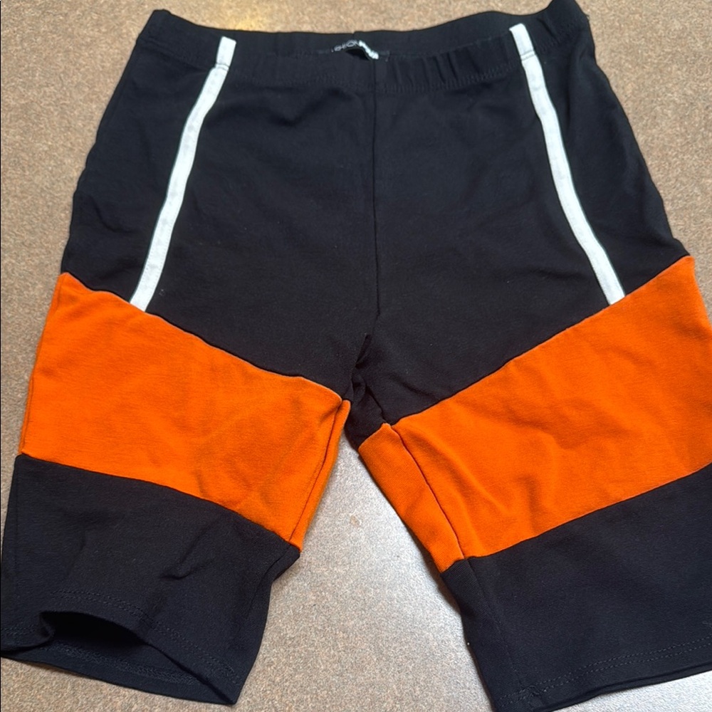 Black and Orange biker Shorts
